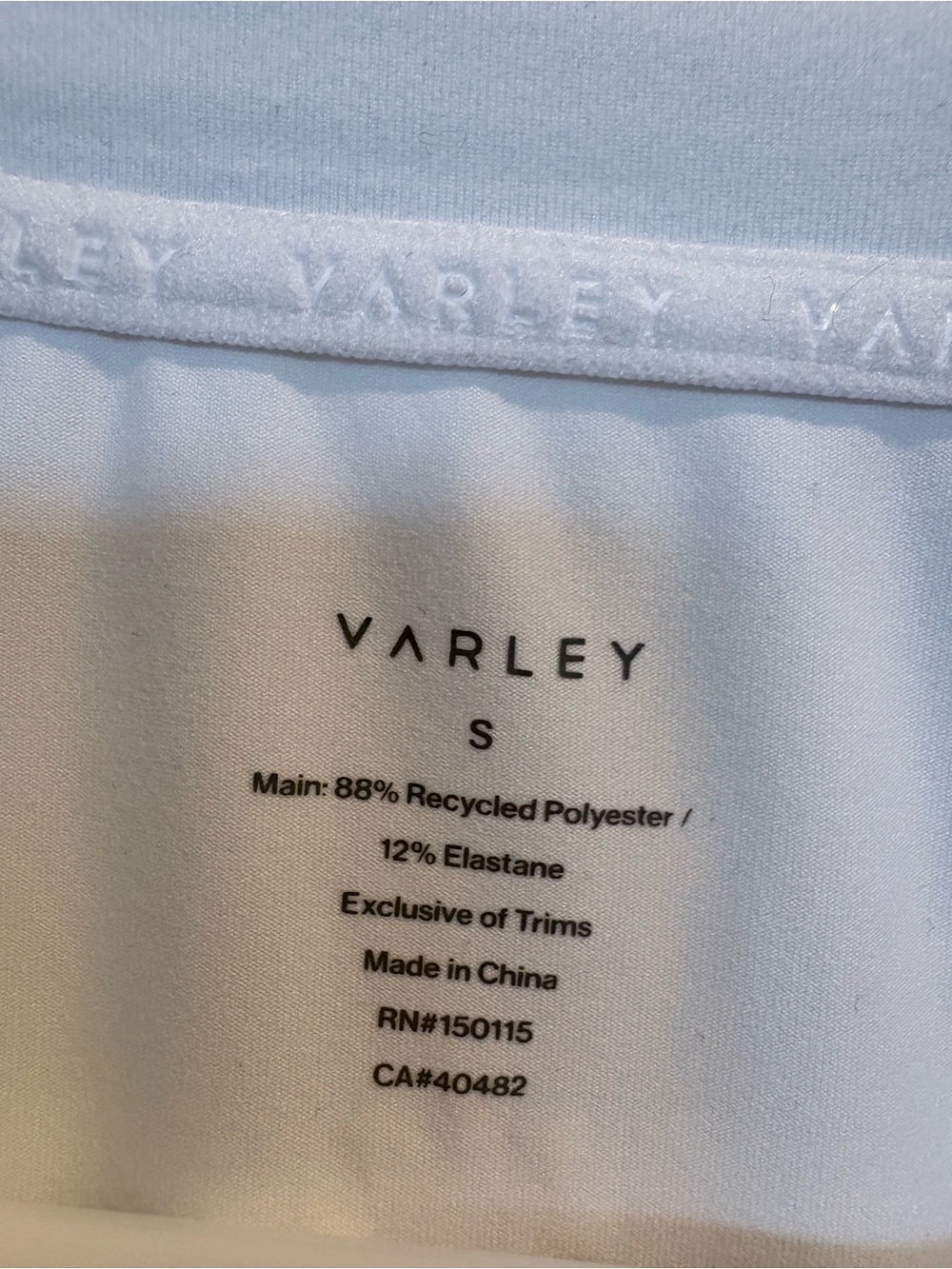 Varley White Short-Sleeve Tee with Black Trim - Picture 3 of 3